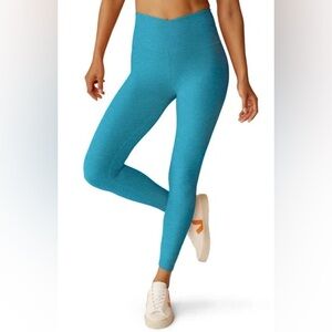 Beyond Yoga Spacedye At Your Leisure High Waisted Midi Legging in Blue Heather